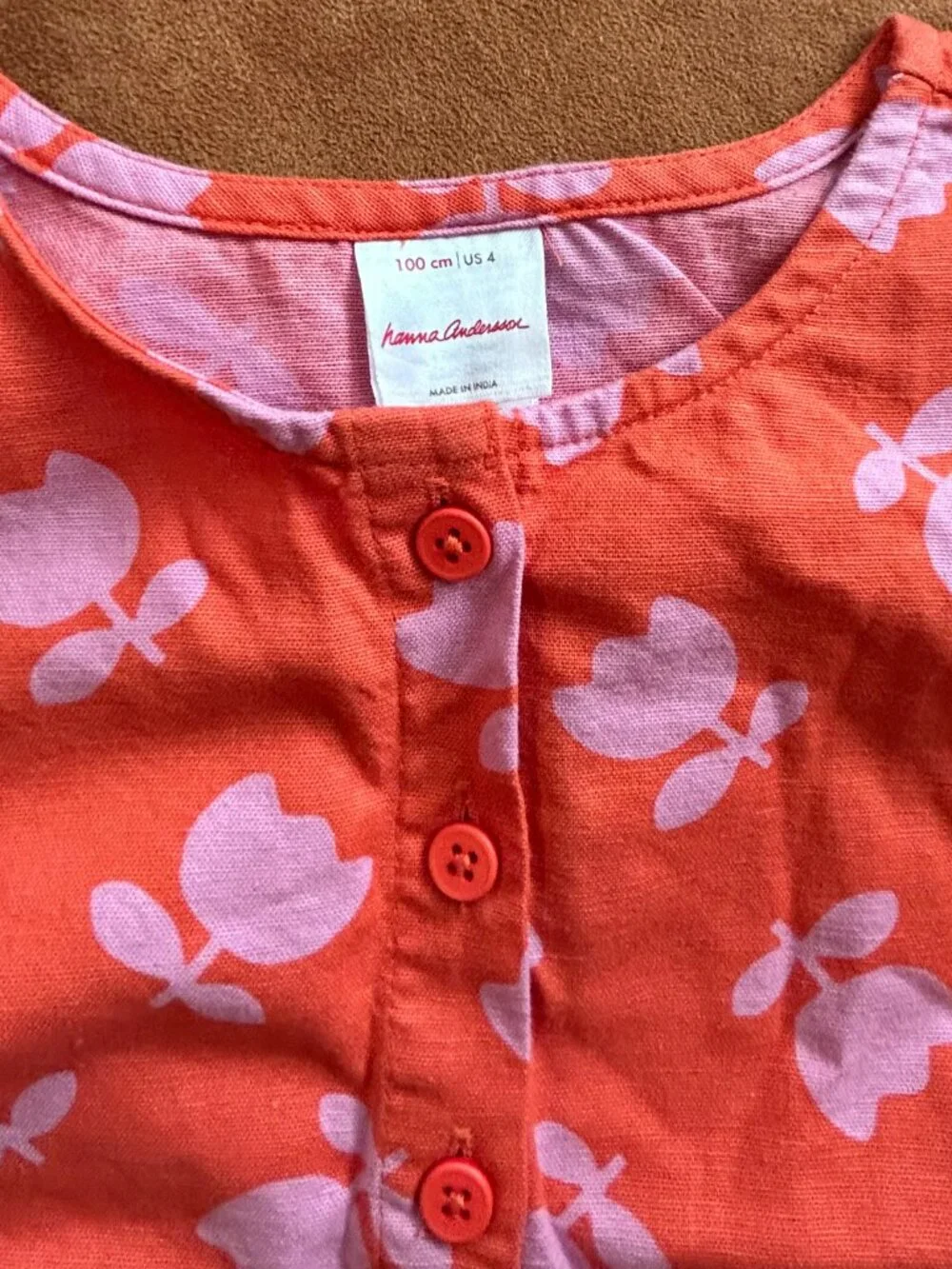 Hanna Andersson Dolman Sleeve Linen Top and Skirt - 4T